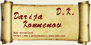 Darija Komnenov vizit kartica